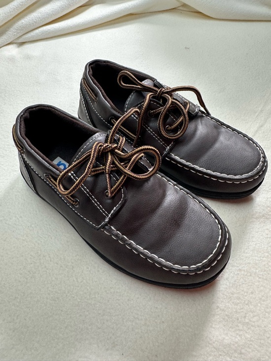 Josmo Other - Josmo Kids’ Dark Brown Moccasin Boat Shoes Contrast Stitching Size 1